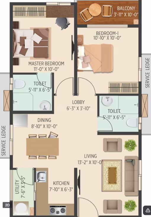 Muppa Melody Floor plan